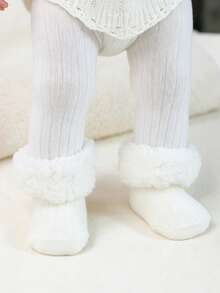 3 Pairs Of Baby Velvet And Thick Warm Baby Floor Socks Suitable For Winter, Double The Warmth Of Daily Basic Socks - Multicolor - View 4