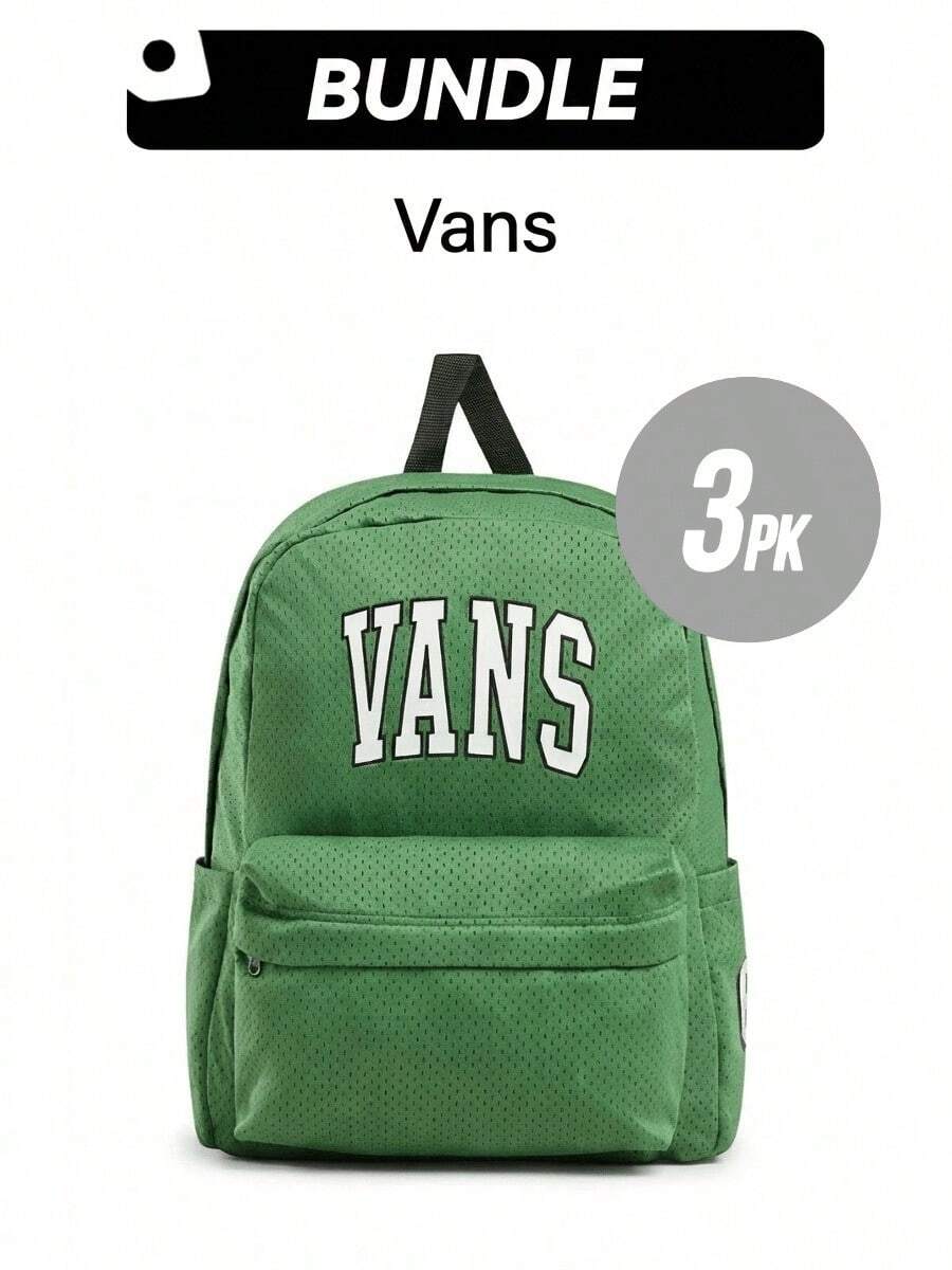 Vans 中性透氣輕量易清洗日常上學綠色背包 VN000H4WBR11+中性透氣輕量易清洗日常上學綠色背包 VN000H4WBR11 - 綠色*2 - 查看 1