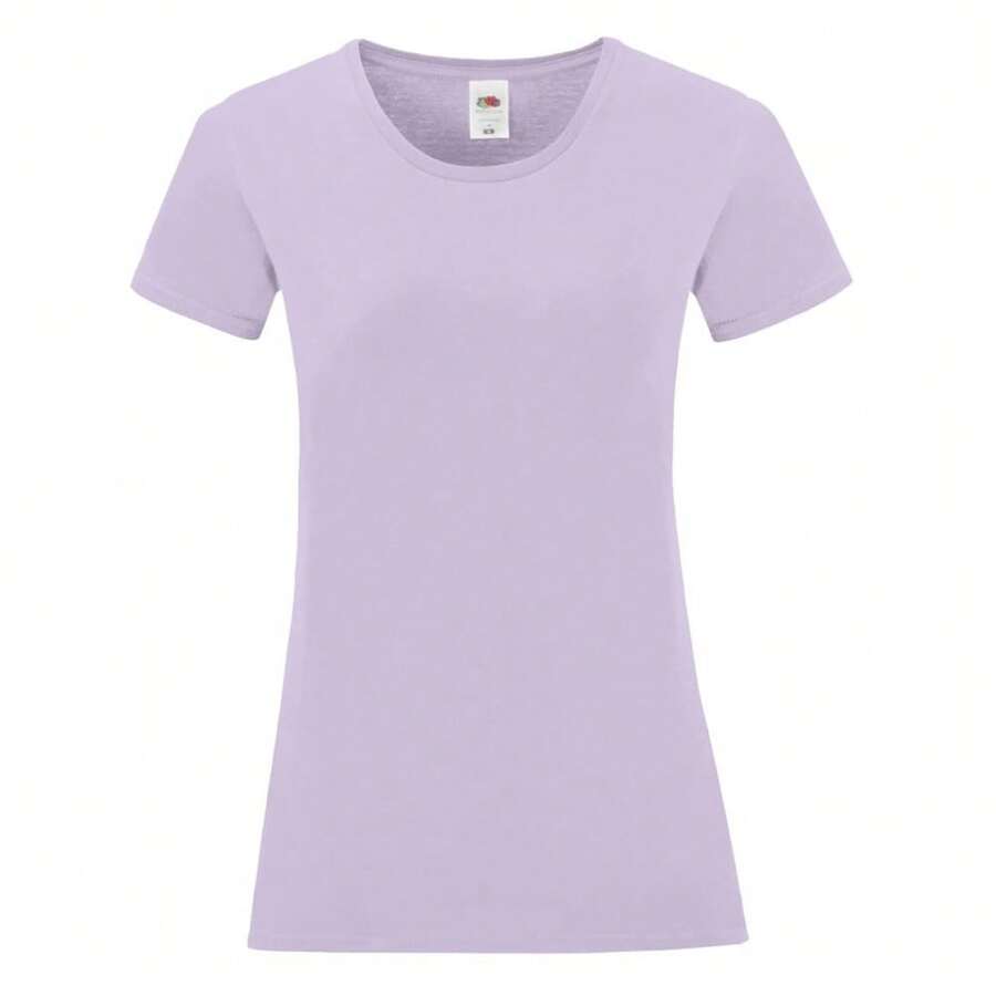 Fruit Of The Loom Womens/Ladies Iconic 150 T-Shirt - 柔和薰衣草 - 查看 1