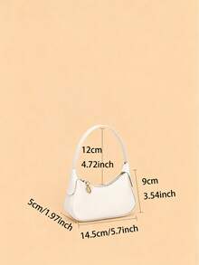 1pc Cute & Stylish Mini Handbag For Girls, Suitable For Daily Outings And Matching Clothes - White - View 7