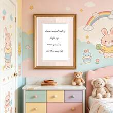 1pc Life Is Full Of Wonder: Nursery Wall Art, Inspirational Quotes For Kids' Rooms,Canvas Wall Art Paintings,Home Room Decorative Art - Multicolor - View 11