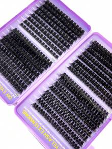 32 Rows 8-18MM C/D Curl Eyelash Book 30D-200D Cartoon Style Eyelash Clusters 0.07 Thickness Pointed Single Eyelash Clusters Suitable For Beginners Single Eyelash Strip Reusable Suitable For Party And Daily DIY - 查看 5
