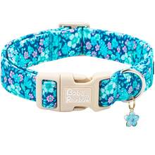 Bobo Rainbow Dog Collar, Spring/Summer Blue Floral Pet Collar, Wildflower Daisy Adjustable Pendant Collar With Lightweight Quick-Release Plastic Buckle, Suitable For Dogs - Mint Blue - View 1