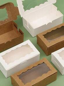 Square Box With Lid, White Gift Box With Weddings,Reusable, Parties, Valentine's Day,Birthday, Graduation Season Gift, Packaging Kitchen Supplies,Supermarket Restaurant Packaging Box - Multicolor - View 1