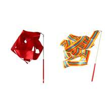 Rhythmic Gymnastics Ribbons, Dance Streamers, Dance Performance Silk Ribbons, Glittering Dance Satin Ribbons With Rotating Baton - Multicolor - View 30