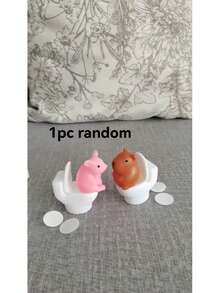 1pc Creative Pig Frog Toilet Hook And Loop No-Drill Poop Buddy Small Ornament Cute Companion Gift (Random Color) - Multicolor - View 13