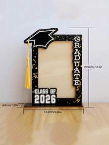 2026 Graduation Decor - Vertical Desktop Wooden Photo Frame With Inspiring Quote, Suitable For Graduation Photo Display, Great For Graduation Party Decoration And Commemorative Gift, Home Decor - Multicolor - View 12
