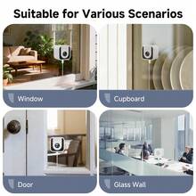 ZHXINSD 1pc/2pcs 1296P Window Camera, Smart WiFi IP Indoor Camera, Supports 2.4/5G WiFi Home Security Window Camera, Self-Adhesive Installation, Starlight Night Vision, AI Human Detection Alert, Easy Setup - White - View 4