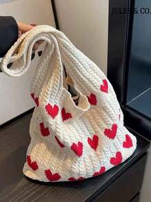 Vintage Hollow Knitted Large Capacitytote Bag Soft Tote Bag Beach Bag For Women Lightweight Summer Beach Handbag Shopping Bag For Travel Commute - 彩色 - 查看 12