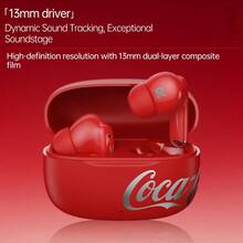 Coca-Cola T65Pro Wireless Earbuds, Active Noise Cancellation, In-Ear Design For Sports & Commuting, Lightweight Comfort Fit, Great Gift For Music & Gaming - View 1