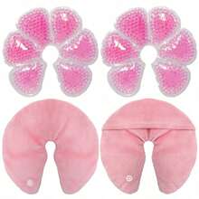 Lyntimo 2pcs Breast Ice Packs With Soft Covers, Hot And Cold Breast Pads, Essential For Breastfeeding Moms - Multicolor - View 1