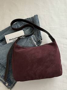 Large Tote Bag For Women, New Fashion Design Shoulder Bag, Textured Chic Style - Red - View 6