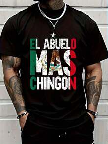 2026 camisetas para hombre 100% Algodón El Papa Más Chingon Camiseta del Día del Padre Mejor Camiseta de Papá Mexicano Camiseta Gráfica para Hombre y Mujer - Blanco - Ver 1