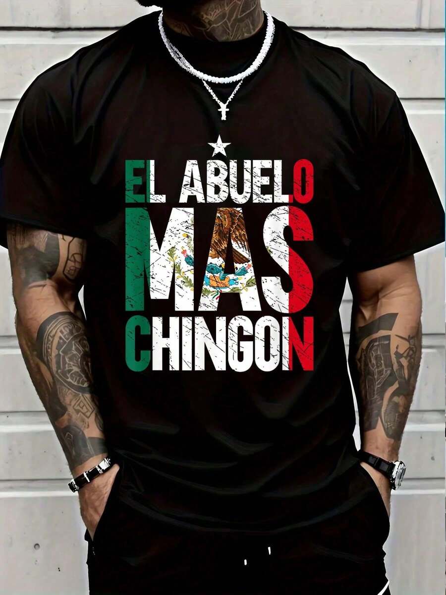 2026 camisetas para hombre 100% Algodón El Papa Más Chingon Camiseta del Día del Padre Mejor Camiseta de Papá Mexicano Camiseta Gráfica para Hombre y Mujer - Blanco - Ver 1