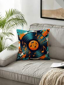 1pc/4pcs, Vintage Street, Pop Art, Colorful Record Player Throw Pillow Cover Suitable For Car, Farmhouse Home Decor, Bedroom Throw Pillow Cover, Living Room Sofa Throw Pillow Cover (Pillow Insert Not Included) 4pcs And 1pc Multiple Options - Multicolor - View 28