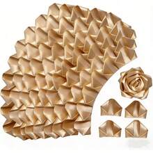 100 pezzi Petali di rose in nastro pre-realizzati profumo di rose eterne in nastro profumo di rose in nastro fai-da-te profumo fatto a mano, Ramo Buchon, Regalo per le vacanze, profumo per matrimonio e compleanno, Inviati casualmente due diverse lavorazioni (perforate o pressate a caldo) - Multicolore - Visualizzare 32