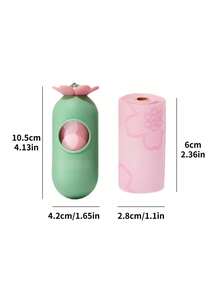 1 Box + 120 Garbage Bags/1 Box/120 Garbage Bags. Pet Travel Essentials/This Portable Garbage Bag Dispenser And Storage Box Uses Thickened Scented Printed Plastic Bags, Suitable For Outdoor Travel, Strollers, Cars And Home Use. - Multicolor - View 7