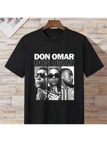 Camiseta de la gira de reggaeton de Don Omar disponible en tallas S a 3XL para hombres y mujeres. - Negro - Ver 1