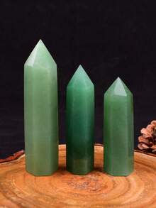 1pc Natural Crystal Tianshan Blue Pointed Column Healing Stone Hexagonal Square Pointed Stone Wand Healing Ornament - Sky Mountain Blue - View 21