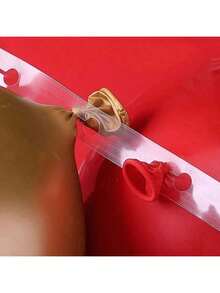 1 Rollo de 5m Cinta de Cadena de Globos con Doble Agujero, Decoración de Fondo para Fiesta de Cumpleaños, Accesorios de Cadena de Globos para Arco de Boda - transparente - Ver 3