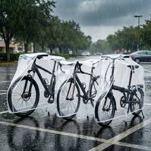 Thickened Transparent PVC High-Strength Bicycle Cover, Dust-Proof And Rain-Proof Bicycle Cover, UV-Resistant Motorcycle And Bicycle Cover - Waterproof, Sun-Resistant, Tear-Resistant, Suitable For All-Weather Use Of Bicycles And Motorcycles - Multicolor - View 6
