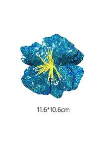1pc Sequin Flower Patch With Pearl Decor - Vibrant Sew-On Applique, Suitable For DIY Jacket/Bag, Playful Fashion Accessory - As Photo - View 15