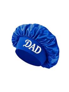 1件印花 MOMMIN' DAD 圖案緞面夏季睡眠帽，頭巾，輕量護髮帽，印花緞面睡眠寬鬆彈性帶絲滑髮帽 - 彩色 - 查看 13
