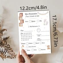 10/30 Pcs French-Themed Baby Shower Game Cards For Gifts, Designed For Decoration And Activities During Gender Reveal Celebrations And Showers - Multicolor - View 6