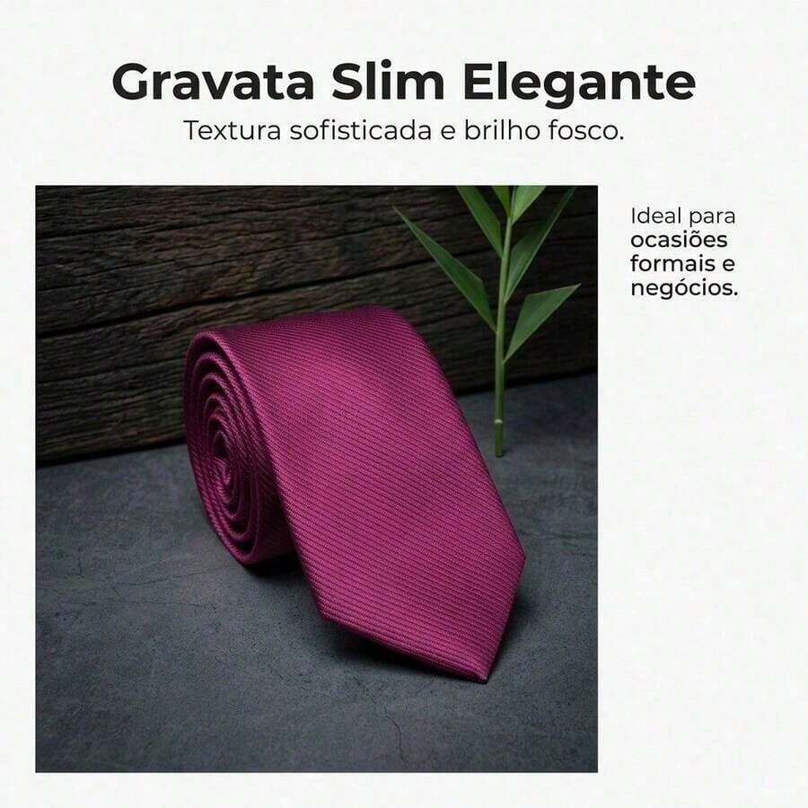 A Matte Twill Tie, A Versatile Tie Suitable For Work, Interviews, And Weddings. - 玫瑰紅 - 查看 1