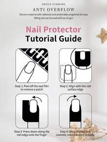 30/50pcs U-Shaped Nail Protection Patches Odorless Latex Nail Protectors, Anti-Stain Nail Art, Painting And Printing - Flexible Nail Art Tool, Professional Nail Art Accessory, Easy To Use U-Shaped Design - Multicolor - View 5