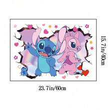 1 buah Stiker Dekoratif PVC Perekat Diri Kartun Anime Disney Stitch Stiker Dinding Antargalaksi Tahan Air untuk Rumah - Jahitan - View 19