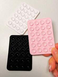1個彩色矽膠吸盤手機支架 雙面黏貼手機握把 軟矽膠手機架 適合旅行與廚房使用配件 - 24吸盤 - 查看 3