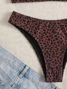 Spring/Summer New European And American Casual Leopard Print Beach Vacation Date Party Women's Bikini Set - Multicolor - View 6