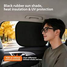 2pcs Portable Heat-Insulating Sunshade, Car Windshield Sunshade, Suitable For Most Car Models. Convenient Storage, Strong Heat Insulation And Light Blocking Effect, Easy Installation, A Very Practical Car Interior Accessory. - A - View 5