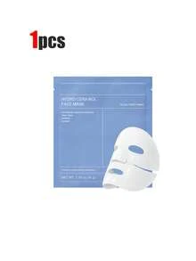 Mascarilla facial hidratante profunda de colágeno 6 piezas, contiene ácido hialurónico y niacinamida, mascarilla reafirmante antienvejecimiento sin alcohol, suaviza líneas finas reduce poros ilumina la piel, mascarilla facial de reparación nocturna, unisex adecuada para todo tipo de piel, regalo del Día de San Valentín y vuelta al colegio, 1/3/6/12/24 piezas - Celeste - Ver 9