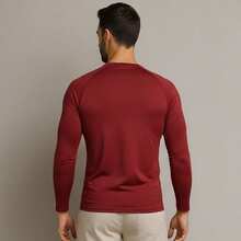 Camisa Térmica Segunda Pele Masculina UV50+ – Proteção Solar, Treino e Praia - Vinho - Visão 3