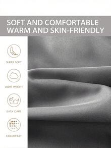 1pc Solid Color Single Duvet Cover Bedding, Soft & Comfortable, Skin-Friendly Fabric, Delicate Touch, Combines Comfort & Aesthetics, Cares For Sleep, Skin-Friendly Craftsmanship, Suitable For Dorm Students, Home Bedroom Bedspread, Guest Room Use, All Seasons, Zipper Closure, Multiple Colors, Soft & Durable, Large Size Bedding - Dark Grey - View 8