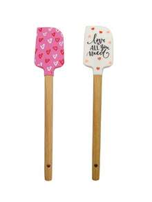 Heat-Resistant Silicone Stirring Spoon With Wooden Handle, Suitable For Baking, Stirring Butter And Jam, Valentine's Day Special Design - Multicolor - View 7