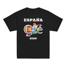 S España 1 Camiseta, Camiseta 2026, Ca hombre ropa playera mexico pride hombre - Negro - Ver 1