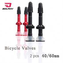 BOALNY BOLANY 2pcs Bicycle Valve 40mm/60mm MTB Road Bike Tubeless Tires Conversion Anodize Aluminum Alloy Sealant Accessories - Multicolor - View 6