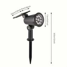 Solar Powered Outdoor Spotlight IP55, 9 LED Solar Lawn Light With Lithium Battery Solar Charging, Multi-Function Adjustable Ground Stake Landscape Light For Yard, Driveway, Backyard Decoration - 1pc - View 6