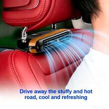 1pc USB Powered Portable Car Seat Cooling Fan, Car Air Conditioning Fan, Built-In Dual Turbo Fan, Independent Switch, Compact Design, Business Style, Quiet Operation, Suitable For Trucks, Sedans And Other Vehicle Models - Other - View 10