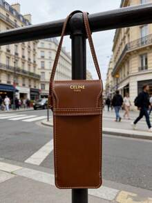 Celine Portable Glasses/Fashion Glasses Protective Pouch, Suitable For Daily And Travel Use, Highly Durable - Mocha Brown - View 3