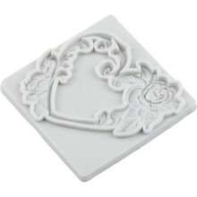 - Molde de silicona para fondant con forma de corazn, para decoracin de pasteles, cupcakes, caramelos, polmero, arcilla, gomas, juego de 4 unidades - Estilo D - Ver 4
