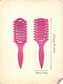 1pc Newly Upgraded Curling Comb, Hollow Design, Special Comb Teeth And Structure, Suitable For All Hair Types, Reduces Hair Loss, Pulling And Split Ends, Unisex, Easily Create Curly Hairstyles, Suitable For Hair Salons - Multicolor - View 2