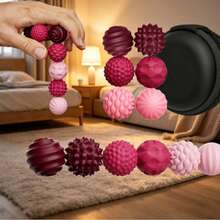 6/12pcs Mini Soft Magnetic Silicone Fidget Balls, Quiet ASMR Pocket EDC Stress Relief Toy, Sensory Desk Gadget For ADHD Autism, Office Classroom, Christmas Birthday Party Favor - Multicolor - View 2