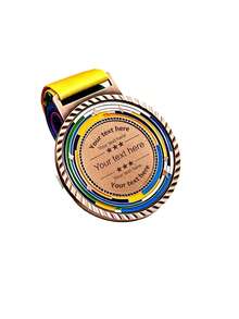 Custom Stainless Steel Medal: A Gold-Plated Sports Medal Featuring Customizable Text. Create A Personalized Award Complete With Logos And Names-Perfect For School And Family Support, Prizes For Adult Sports Leagues, Motivational Gifts, And Highly Com - Multicolor - View 10