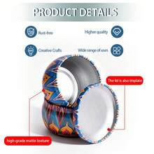 16pcs Random Mandala Pattern Empty Candle Tins, 2.5oz Portable Metal Candle Tins With Lids, DIY Candle Making Containers, Travel Storage Tins, Suitable For Storing Candles, Spices, Small Crafts And More - Mandala Pattern - View 2