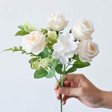 Artificial Rose Hydrangea Bouquet Spring Home Party Wedding Table Decoration Wedding Artificial Flower Arrangement Beautiful Gift Box, Diy Bouquet, Suitable For Wedding Arrangement Party Home Decoration - Multicolor - View 10