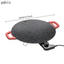 Electric Grill Pan – Large, Non-Stick Grill Pan With Even Heat Distribution, Easy To Clean, With Red Handle, Suitable For Indoor Grilling, Perfect For Family Gatherings, A Great Grilling Accessory, Stylish Kitchenware Cookware. - 查看 3